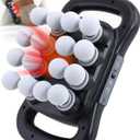 16-Head Massage Gun, Deep Tissue Percussion Massager with 9 Modes & 9 Intensities, 2600mAh Battery Back Bassager for Pain Relief Deep Tissue for Muscle Pain Relief in Back, Legs, Shoulders (Dark Black)