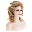 Long Wavy Fluffy Wigs for Women Synthetic Party Halloween Cosplay Wig,Mixed Brown