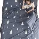 Azarxis Sleeping Bag Liner, Adult Sleep Sack Travel Sheets for Hotel Lightweight Portable Single & Double Camping Sheets for Backpacking (31.5 X 82.7, #02 Blue)