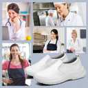 Non Slip Shoes for Women Food Service -Slip On, Lightweight,Comfortable,Nurse Shoe and Crew Work. 10.5