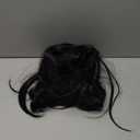 Anime Costume Cosplay Wig with Double Buns Straight Bangs Black Synthetic Hair Wigs