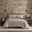 Eddie Bauer - King Bedding Comforter Sets, Naturally Soft & Smooth Cotton Bedding w/Matching Pillowcases, Reversible 3 Piece Bed Sets (Harrison Brown)