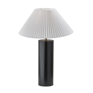 EOEYYOYB Elegant 45° Rotatable Ceramic Table Lamp (A15 Bulb Included), Pleated Flexible Light, Angle Control for Home, Office, Bedroom Decor - Modern Stylish Desk Lamp, Black