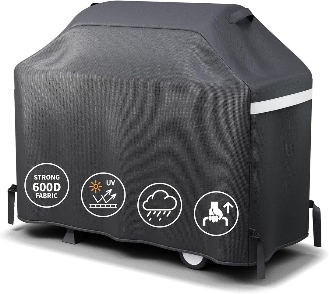 Hisencn BBQ Grill Cover 55 Inch Heavy Duty Waterproof Barbecue Gas Grill Cover for 3 to 4 Burner Cover for Weber, Charbroil, Nexgrill, Char Broil, Dyna-Glo and More Grill