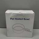 Large Heated Water Bowl, Outdoor Heated Dog Bowl with Chew Resistant Power Cord, Thermal Bowl Provide Drinkable Water in Winter, Heated Pet Bowl for Cat Rabbit Chicken Duck Squirrel 0.85 Gal (Grey)