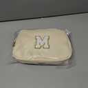 2025 Graduation Gifts for Her Women Girls,Personalized Belt Bag Waist Packs Trendy Fanny Pack Crossbody Bags,Initial White A,Cream Bag