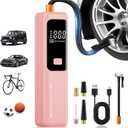 Tire Inflator Portable Air Compressor, 150PSI Cordless Car Tire Pump with Digital Pressure Gauge, Rechargeable Battery,for Car, SUV, Motorcycle, Bicycle & Ball