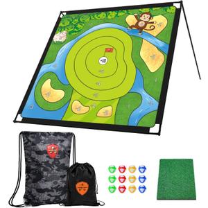 Golf Chipping Practice Game 78" x 78" Indoor Outdoor Games for Adult and Family Golf Training Set
