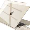 EooCoo Case Compatible with MacBook Air 13 inch M5 2026-2022 M4 M3 M2 A3449 A3240 A3113 A2681, Crystal Hard Shell Scratch Resistant Protective Cover Compatible for MacBook Air 13.6 inch, Starlight