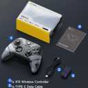 EasySMX X15 Wireless PC Controller with Hall Effect Joysticks & Triggers, RGB Lighting, 2 Back Buttons, 1000mAh Battery, Bluetooth Game Controller for Windows PC, Steam, Switch & Android