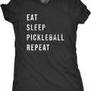 Funny Pickleball T Shirts for Women - Sarcastic Pickle Ball Tees for Casual and League Play (Medium)