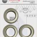 Dritz Curtain Grommets, 1" (25 mm) Inner Diameter, Heavy-Duty Plastic, Champagne Color, Snap-On Design, Tool-Free Installation, 8-Pack