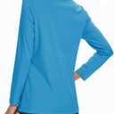 Boladeci Women's Swim Shirts Long Sleeve V Neck T Shirts UPF 50+ Sun Protection Quick Dry Rash Guard (Brown, S)