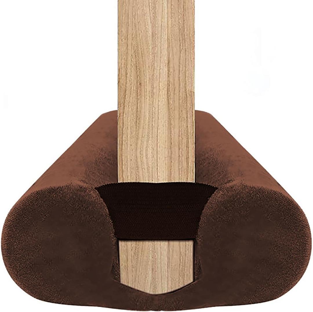 BKSAI Door Draft Stopper for Doors No Adhesive Draught Excluder Under Door Wind Blocker for Bottom of Door,Reduce Noise Draught Excluder Sweep Sound Proof (Brown 24-29IN / Distance Under The Door 1IN)
