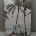 Surfboard Canvas Wall Art Bathroom: Beach Scene Ocean Picture Coastal Palm Tree Print Surf Seascape Painting Sea Seascape Seaside Artwork Decor for Living Room 16 x 24