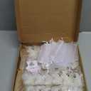 MTLEE 25 Sets Halloween a Little Boo is Almost Du Baby Shower Favors Cute Ghost Candles Unscented with Mini Ghost Thank You Cards Bags for Halloween Boo Gender Reveal Party Supplies (Pink)