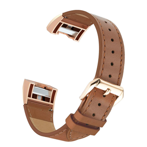 Simpeak Leather Band Compatible with Fitbit Charge 2, Genuine Leather Wristband Strap Replacement for Fitbit Charge 2