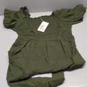 PRETTYGARDEN Women's Summer Puff Short Sleeve Maxi Dress Square Neck Smocked Tiered Ruffle A Line Long Flowy Beach Dresses, Large