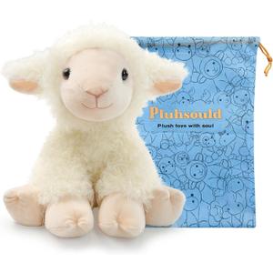 Microwavable & Weighted Stuffed Animals,Lamb Sheep Stuffed Animal 8.5 Inch, 1.1 Lbs,Cute Soft Plush Toys for Boys, Girls, Babies & ToddlersLightly Scented with Lavender