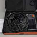 Triple Lens Sewer Inspection Camera with 50FT Semi-Rigid Cable, DEPSTECH 5"IPS Screen Endoscope Camera with Lights, 1080P Industrial Borescope, Split Screen, Waterproof Drain Pipe Tool, Carrying Case