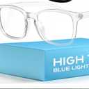 livho High Tech Blue Light Glasses - Advanced 99% Blue Light Blocking Computer Glasses - Anti Eyestrain & UV Glare Protection (Clear)