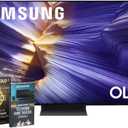 Samsung 65 inch OLED 4K S90F Smart TV (2025) Vision AI, OLED HDR+, Glare-Free Bundle with CPS Exclusive 1-Year Protection & Deco Gear Complete Home Theater Beginner's Guidebook