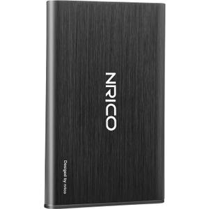 NRICO Ultra Slim 750GB Portable External Hard Drive USB3.0 HDD Storage Compatible for PC, Desktop, Laptop,Mac,PS4, Xbox one (Black, 750, GB)