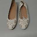 FRACORA Women's Ballet Flats Black PU Leather Dress Shoes Comfortable Round Toe Slip on Flats with Breathable Eyelets 37