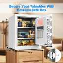 Safe Box, Home Safe with Fireproof & Waterproof Bag for Money Cash Documents Personal Safes Box Small Safes for Home Office Dorm with Digital Electronic Keypad & Removable Shelf (2.0 Cubic Feet White)
