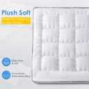 QUEEN ROSE Mattress Topper Queen, Extra Thick Pillow-Top Mattress Pad Bed Covers, Plush Soft Support, 3D Snow Down Alternative, Cooling Cloud-Like Sleep, Back Pain Relief