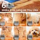 oneisall Dog Grooming Vacuum, Pet Grooming Vacuum with Clipper Nail Grinder, 1.5L Dust Cup Dog deshedding Brush with 7 Tools for Shedding Pet Hair, Home Cleaning(Blue)
