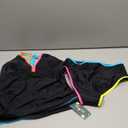 Blooming Jelly Womens Tummy Control Tankini Swimsuits Color Block Bathing Suit V Neck Two Piece Swimwear with Shorts (Medium, Black)