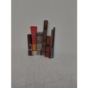 Set of 6: 1. Nyx Professional Makeup Butter Gloss. 2. Nyx Professional Makeup Micro Brow Pencil. 3. Nyx Professional Makeup Epic Wear Liner. 4. Tree Hut Sugar Lips Lip Butter. 5. L'Oreal Paris Colour Riche Lip Liner Pencil. 6. Ruby Kisses Broadway Vita-Lip Cle