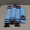 Luggage Straps for Suitcases TSA Approved Travel Belt 4 Pack by Chelmon (Sky Blue)