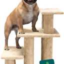 Furhaven Steady Paws Multi-Step Pet Stairs for High Beds & Sofas - Cream, 4-Step