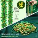 76-Piece St Patricks Day Decorations Kit, Party Favors Include Foil Balloons, Garland Banner, Balloons, Paper Poms, Tinsel Garland, Necklace, Hanging Garland, Fringe Curtains for Irish Party Supplies