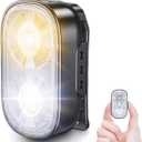 500LM Ultra Bright Mini Clip-on Flashlight Rechargeable, 10 Modes Hands-Free Pocket EDC Flashlights, Waterproof Small Keychain Flashlight, Running Lights for Runners/Emergency/Work/Walking