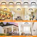 24W LED Motion Sensor Outdoor Ceiling Light, 12IN 2700K/3000K/3500K/4000K/5000K Adjustable Ceiling Lights, Dusk to Dawn Flush Mount LED Ceiling Light Fixture for Porch, Entryway, 2 Pack