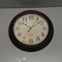 HYLANDA Wall Clock, Bronze Silent Non Ticking Battery Operated Clocks, Decorative for Living Room, Bedrooms, Kitchen, Office (14 inch)