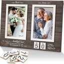 Then & Now Celebrate Years of Love Anniversary Frame, 1-99 Years Wedding Gift Ideas, Engagement Bridal Shower Gifts with Sentimental Quote,Holds 2 4x6 Inches Photos (Then & Now)