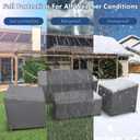 STARTWO Outdoor Furniture Cover Waterproof, 4 Piece Patio Furniture Set Cover for Outside Couch, Lawn Chairs, Coffee Table, Windproof with Buckle Strap, Grey