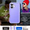 AICase for iPhone 16 Case with Glass Protector,3-Layer Heavy Duty Pocket-Friendly Rugged Durable Military Grade Protection Shockproof/Drop Proof/Dust Proof Protective Phone Cover for iPhone 16 6.1"_1