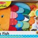 Melissa & Doug Ks Kids, Flip Fish Stuffed Animal, Soft Baby Book, Multi-Textured Squeaking & Crinkling Infant Sensory Toys for Babies with Baby Mirror, Tummy Time Toys for Infants Ages 09 Months