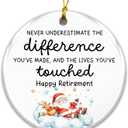 Retirement Ornament 2025 – Retirement Gift for Woman, Man, White Elephant Ornament, Gift for Retirees, Teachers, Nurses, Coworkers, Boss & Friends