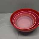 6-Piece Plastic Mixing Bowls Set with Airtight Lids, Nesting Bowls for Space Saving, TPR Sealed & PP5 Leak-Proof Lids, for Baking, Prepping & Serving, Dishwasher Safe (Red)