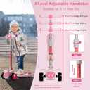 Unbreakable & Never Fall Down 2-in-1 Scooters Kids 3 Wheel Kick Scooter for Boys Girls Ages 3-8, Adjustable Height & Seat, Widened Non-Slip Deck, More Safer for Beginner Toddlers