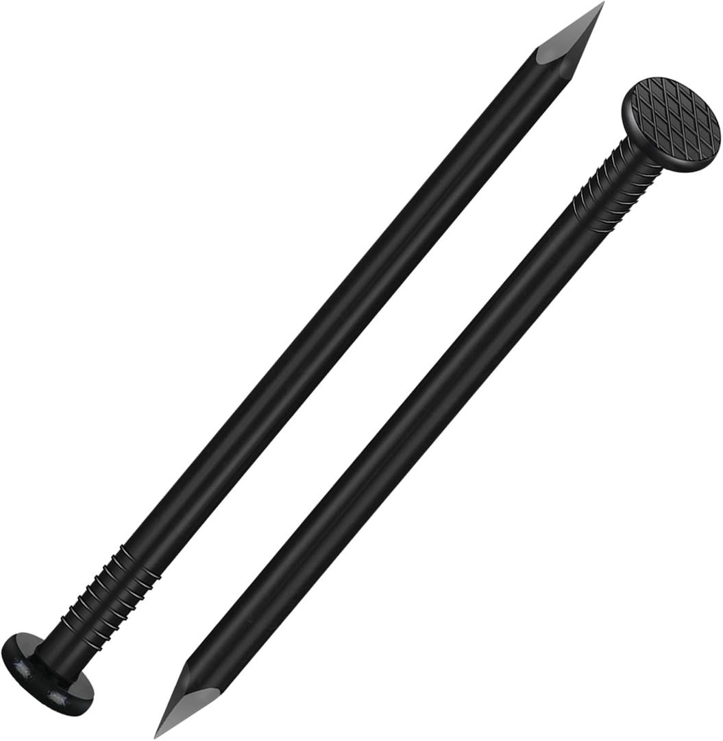 5 inch Hardware Nails, (22pcs) 1 lbs Black Nails, Nails for Hanging Pictures, Long Nails, Wall Nails, Wood Nails