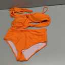 Blooming Jelly Womens Tummy Control Bathing Suits Modest High Waisted Bikini Sets Cute Halter 2 Piece Swim Suit 2026, Orange