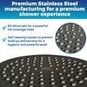 High Pressure Shower Head - Anti-Clogging Silicone Nozzles 2.5 GPM Removable Restrictor - Easy to Clean and Install - Includes Plumbers Tape - 6 inch - (Oil Rubbed Bronze 2.5GPM)