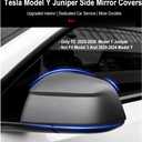 ABS Side Mirror Covers for Tesla Model Y Juniper, Compatible With 2025 2026 Model Y Juniper Rearview Mirror Cap Guards Anti-Scratch & UV Protection (MY Juniper - Matte Carbon Fiber Pattern)
